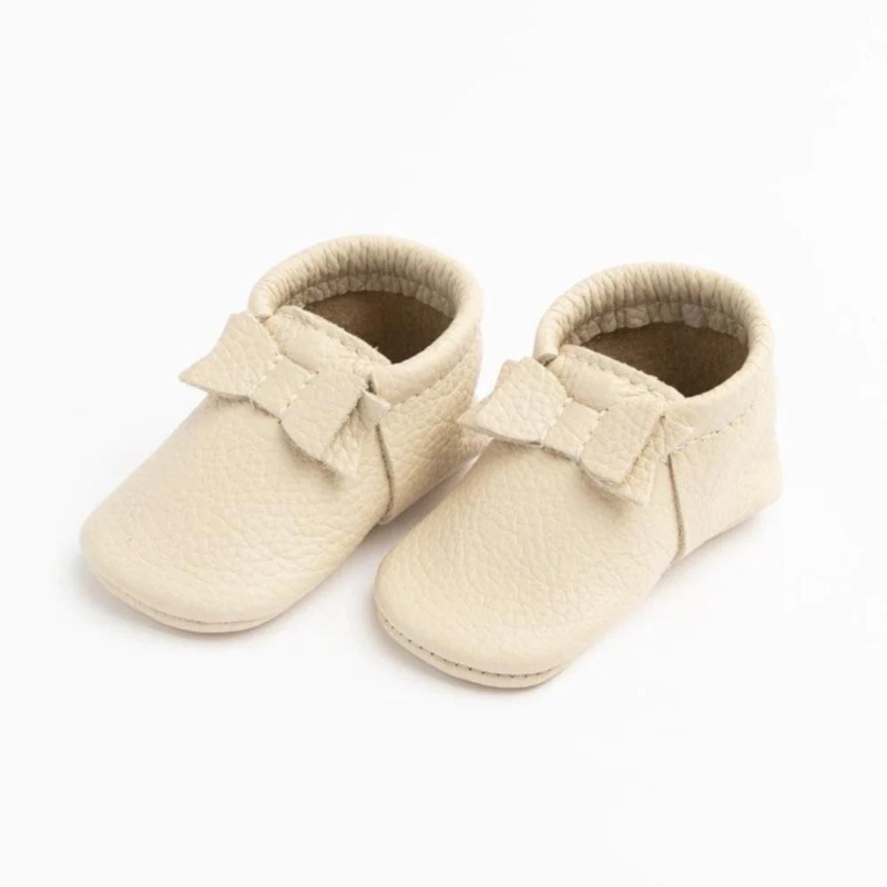 Freshly Picked | The First Pair Bow Moccasins 0 Cream