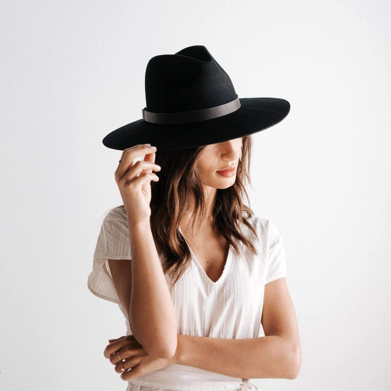 Gigi Pip | Scottie Wide Brim Fedora M/L Black