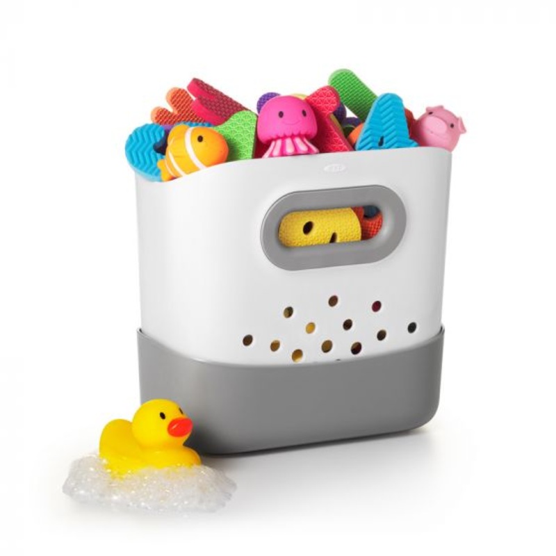OXO Tot | Stand Up Bath Toy Bin Grey