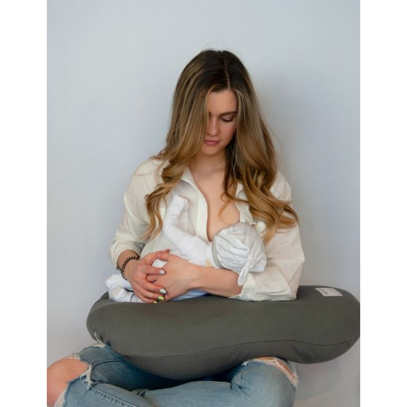 Posh & Plush x L’oved Baby | Organic Nursing Pillow Beige