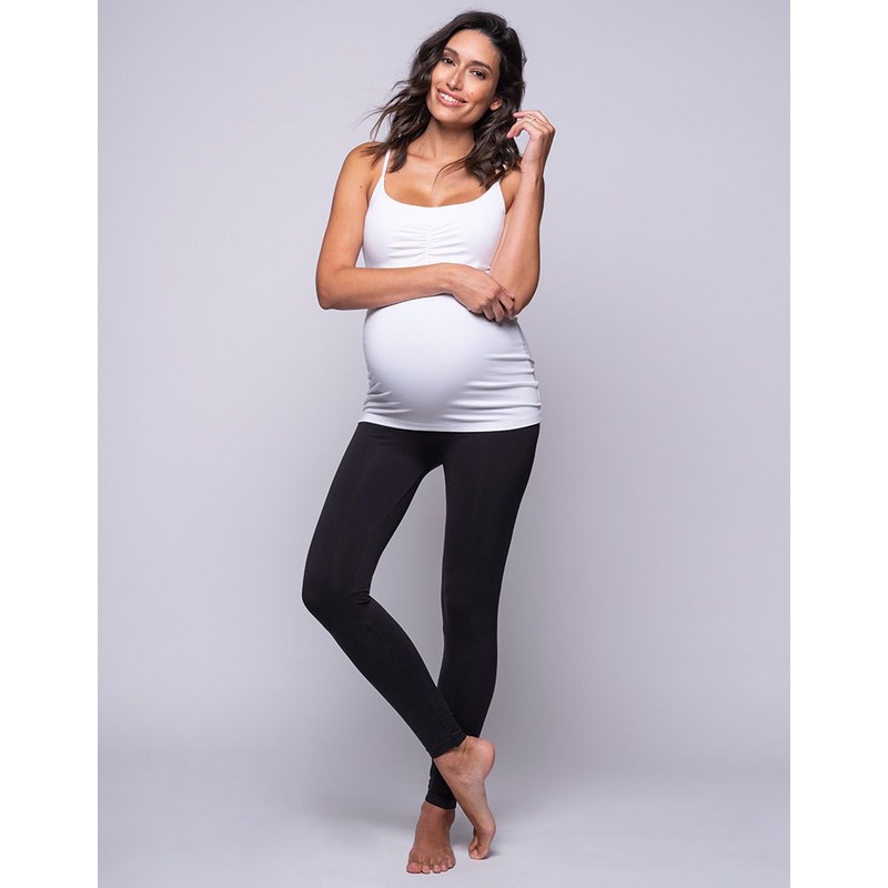 Seraphine | Holi Maternity Seamless Over Bump Leggings S Black