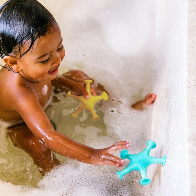 Ubbi | Starfish Bath Toys Blue | Yellow | Orange 3pk