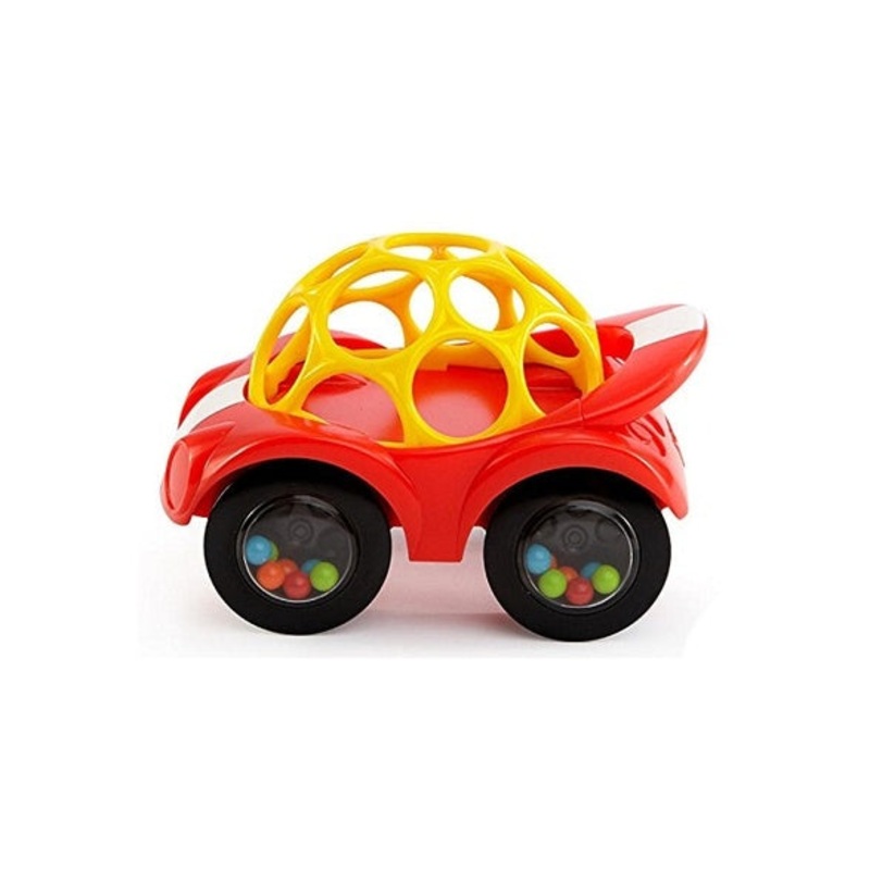 Bright Starts | Oball Rattle & Roll Car Red | Yellow