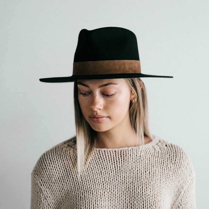 Gigi Pip | Miller Fedora Hat S/M Black with Brown Band