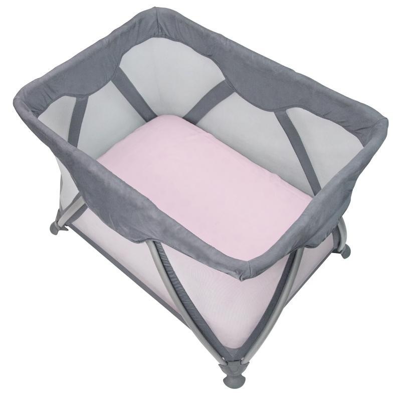 Kushies | Flannel Playard Sheet Pink