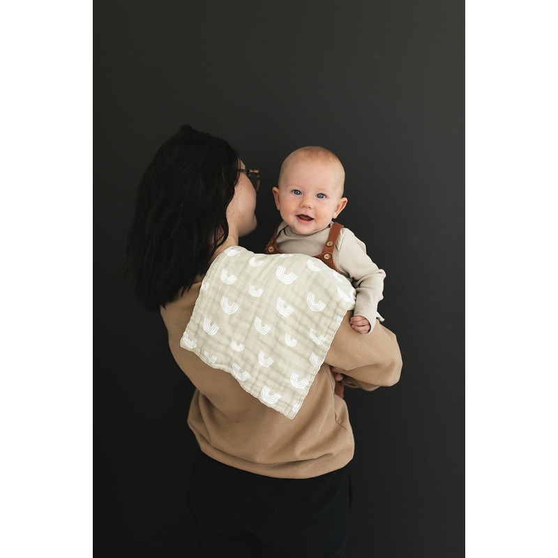 Mebie Baby | Burp Cloth Cream Floral