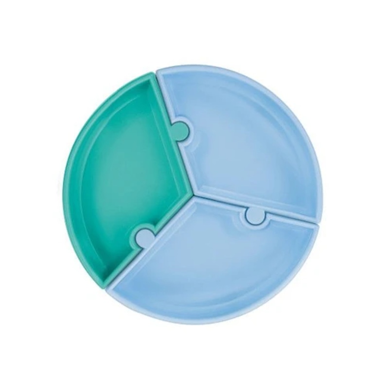 Minikoioi | Puzzle Plate Mineral Blue & Aqua Green