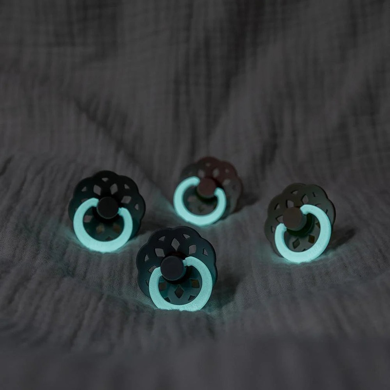 BIBS | Boheme GLOW Pacifiers | 2pk 0-6m Blush & Vanilla