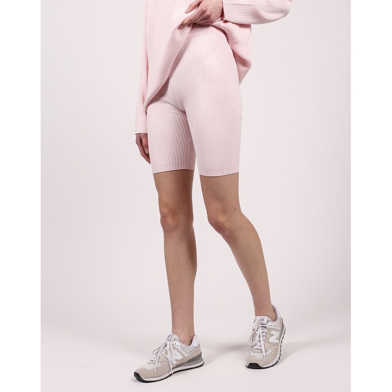 Brunette the Label | The Ribbed Biker Short in Pink XS/S Pink