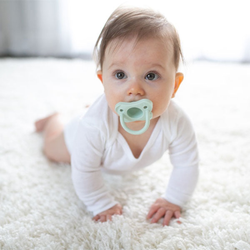 Dr. Browns | HappyPaci 100% Silicone Pacifier 3pk Green | Grey | Ecru