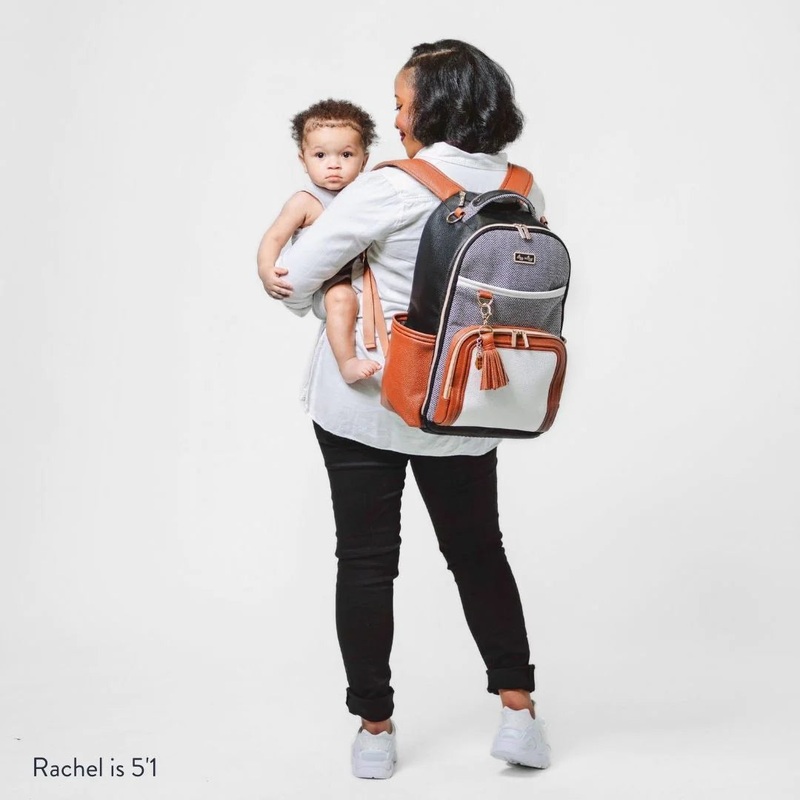 Itzy Ritzy | Boss Plus Large Diaper Bag Backpack Coffee & Cream