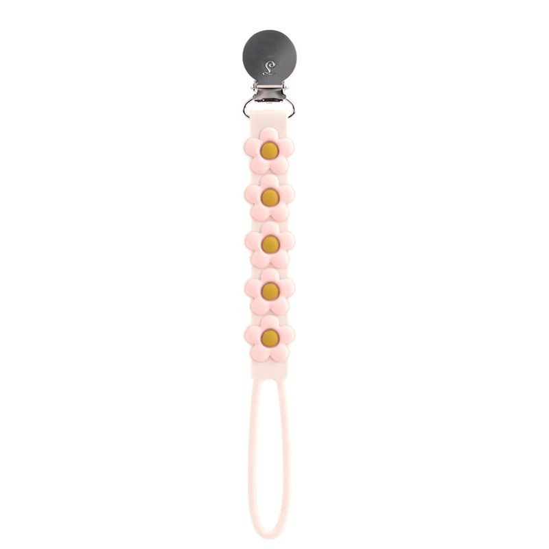 Loulou Lollipop | Beadless Pacifier Clip Daisy Cream