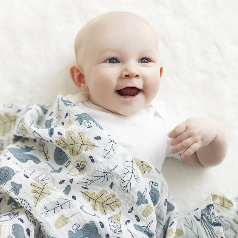 Perlimpinpin | Cotton Muslin Swaddles Charcoal