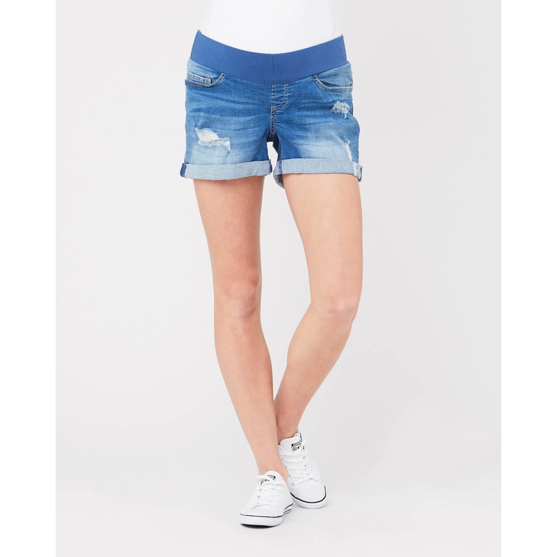 Ripe Maternity | Baxter Boyfriend Shorts S Black