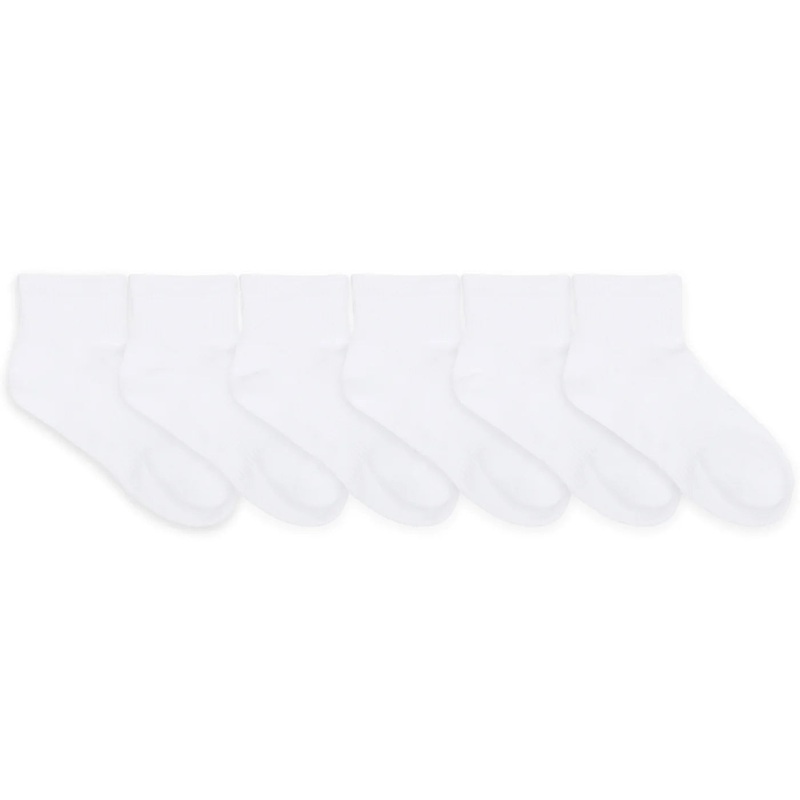 Robeez | Kids 6pk Socks 5-6.5 White