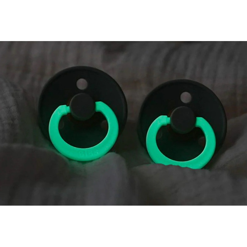 BIBS | Colour GLOW Pacifiers 2pk | 18-36 months 18-36m Blush & Vanilla