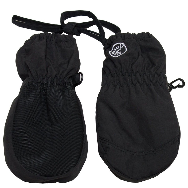 Calikids | Waterproof Corded Baby Mitts 0-12m Black