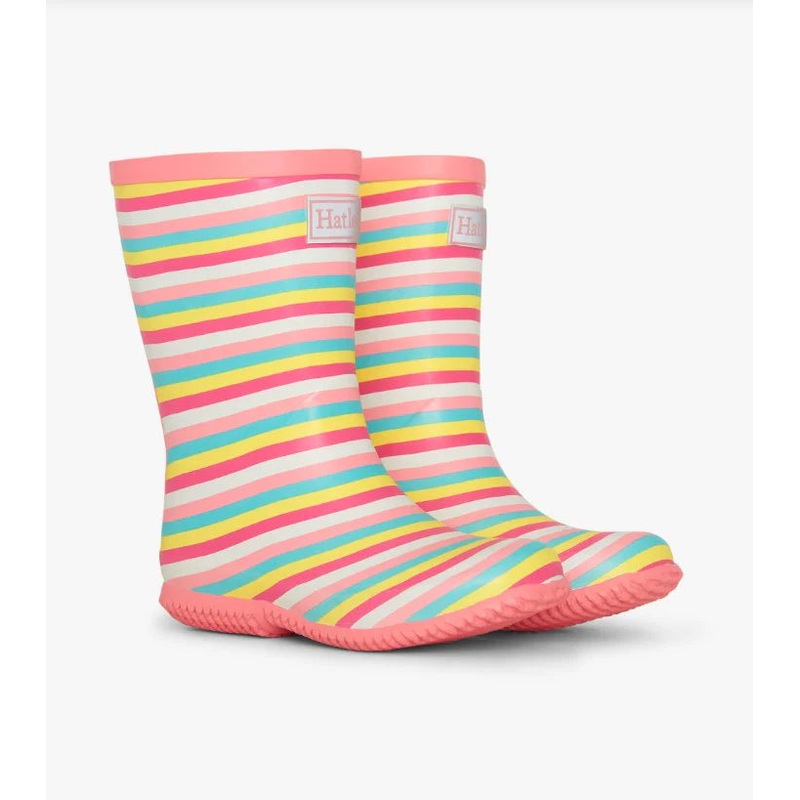 Hatley | Pretty Stripes Rain Boots 5 Pretty Stripes