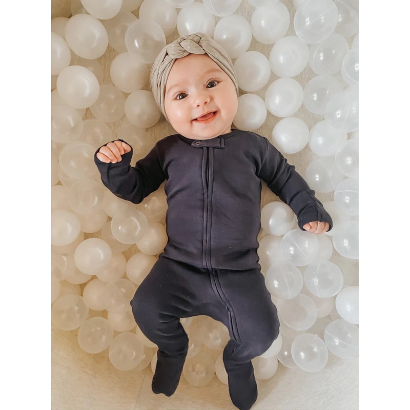 L’oved Baby | Organic 2-Way Zipper Footie Preemie-NB Mauve