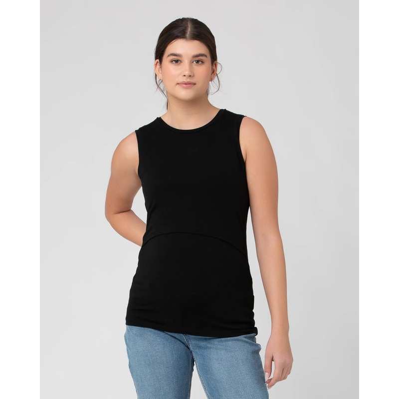 Ripe Maternity | Organic Cotton Nursing Tank S Black