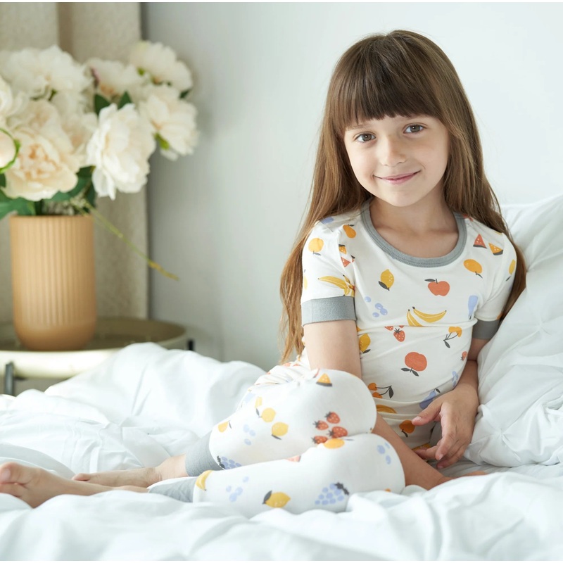 Silkberry Baby | Bamboo Short Sleeve Pajama Set 2 Fruit Salad