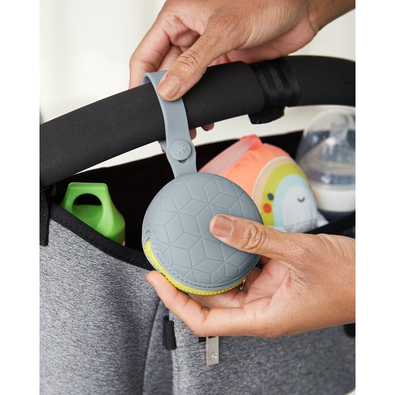 Skip Hop | Grab & Go Silicone Pacifier Holder Grey