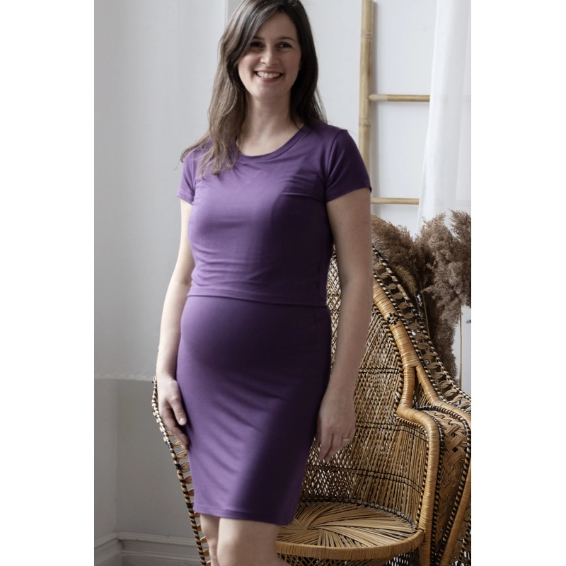 Atelier Veronique B | Thora Nursing Dress S Grape