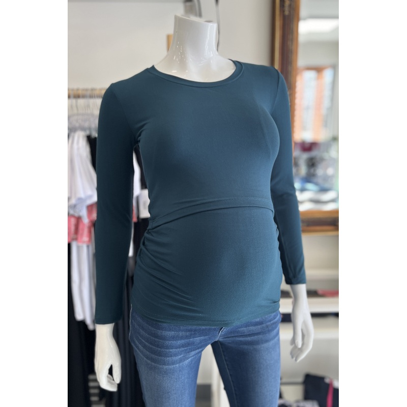 Atelier Veronique B | Thora Nursing Long Sleeve Top S Peacock