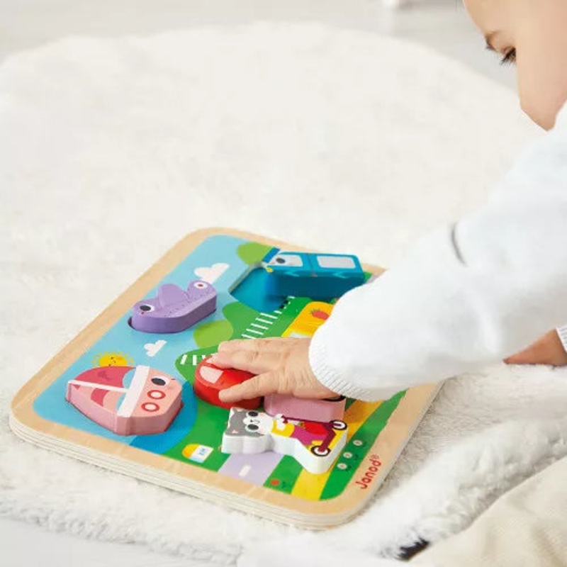Janod | Chunky 7-Piece Puzzle Dinosaurs