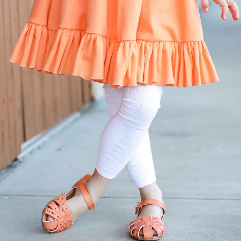 Little Stocking Co | Footless Cable Knit Tights 0-6m Blush