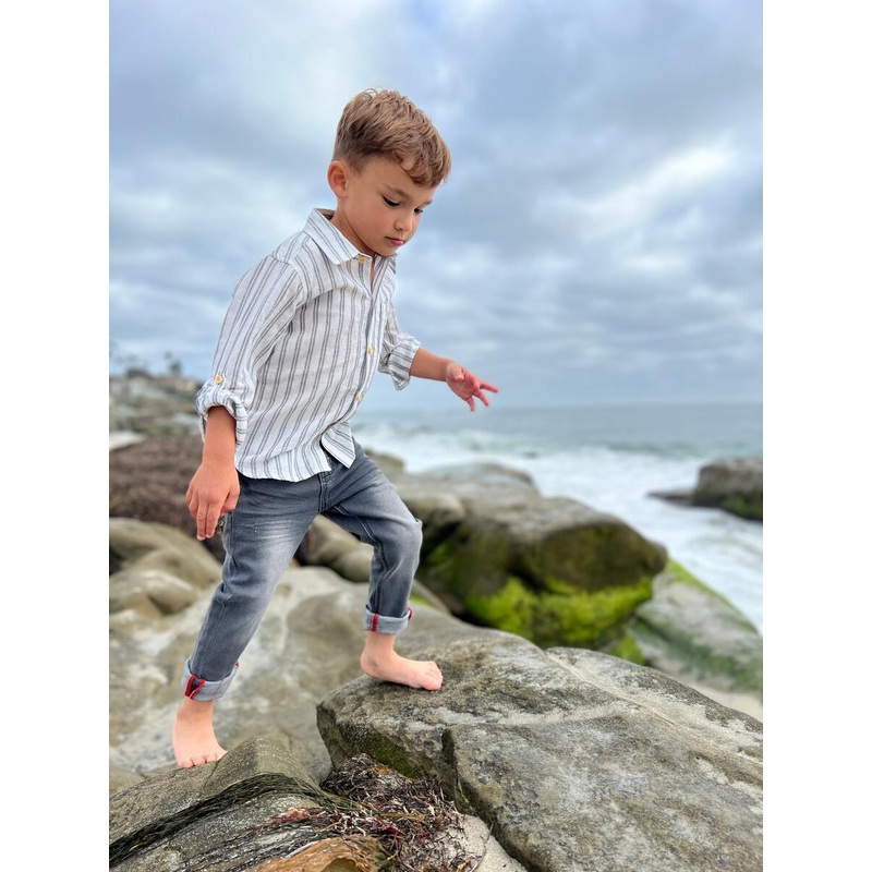 Me & Henry | Mark Charcoal Denim Jeans 0-3m Charcoal
