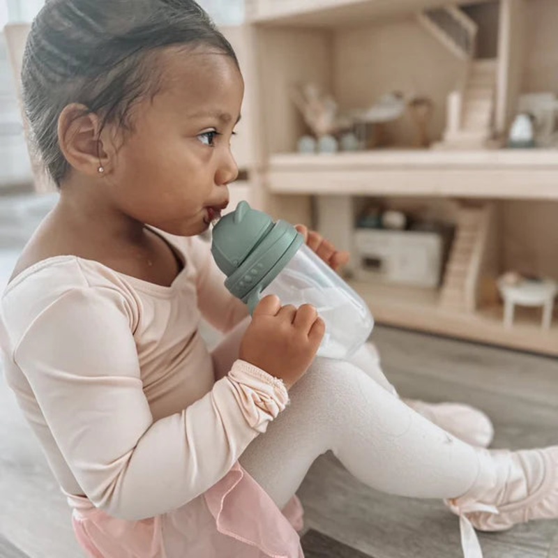 Nouka | Weighted Straw Cup with Removable Handles 9oz Bloom