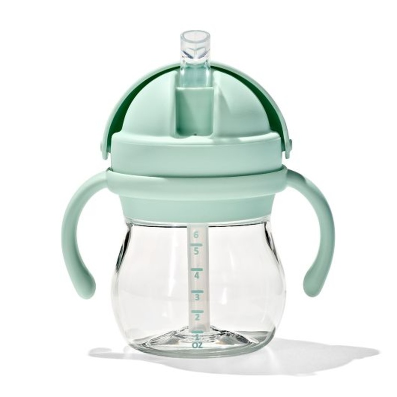 OXO Tot | 6oz Transitions Straw Cup With Removable Handles Blossom