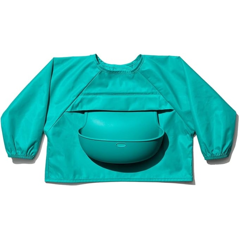 OXO Tot | Sleeved Roll-Up Bib Teal