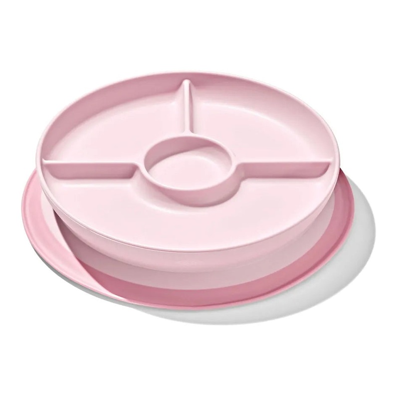 OXO Tot | Stick & Stay Suction Divided Plate Dusk