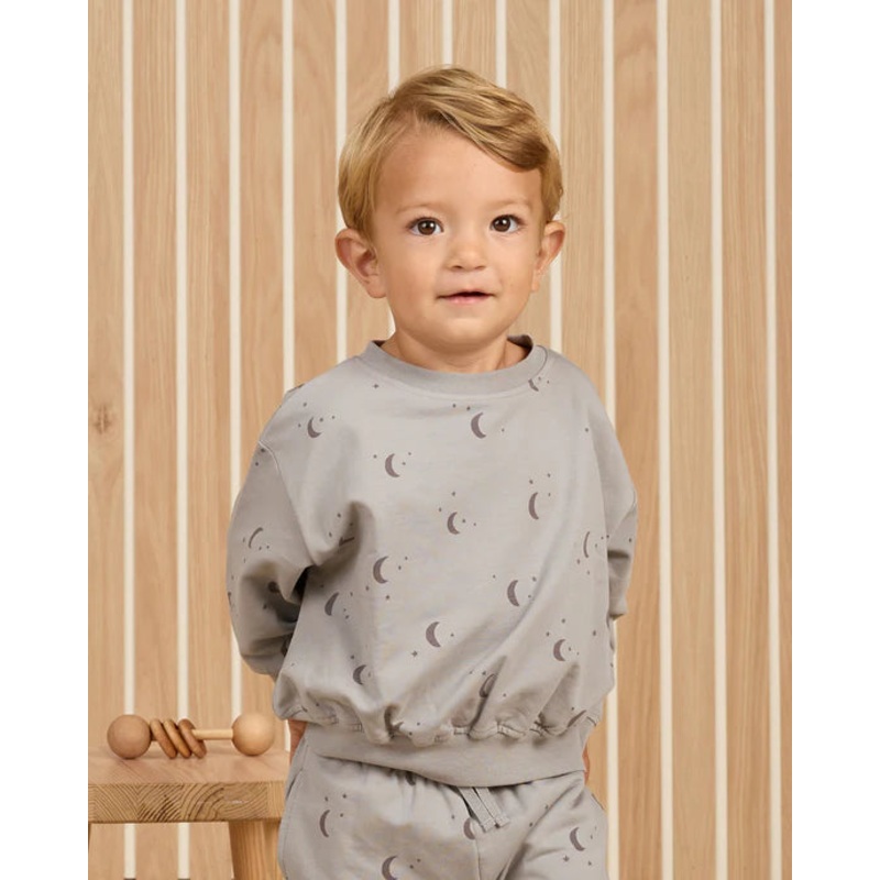 Quincy Mae | Moons Relaxed Sweatshirt 0-3m Moons
