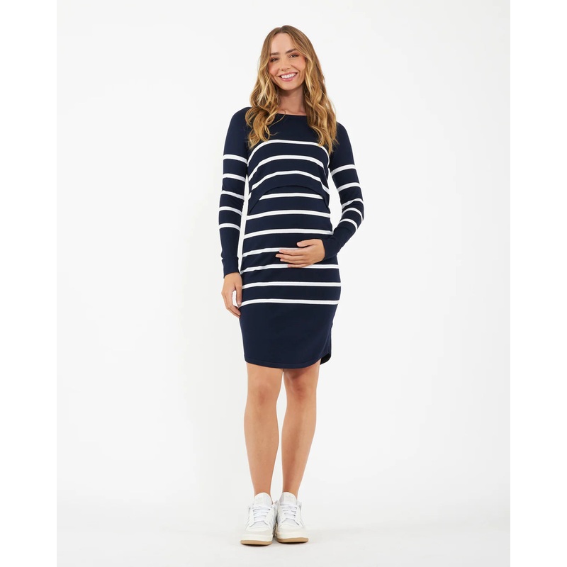 Ripe Maternity | Valerie Nursing Tunic XS Navy / White