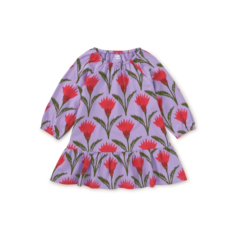 Tea Collection | Blouson Sleeve Dress 3-6m Ikat Thistle