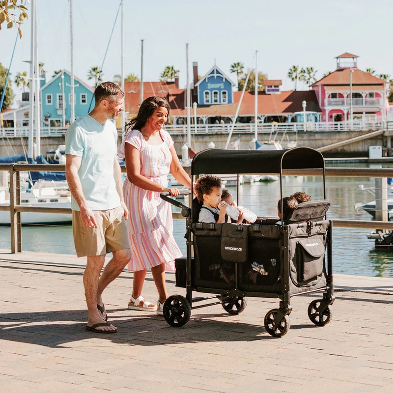 WonderFold | W4 Elite Stroller Wagon Charcoal
