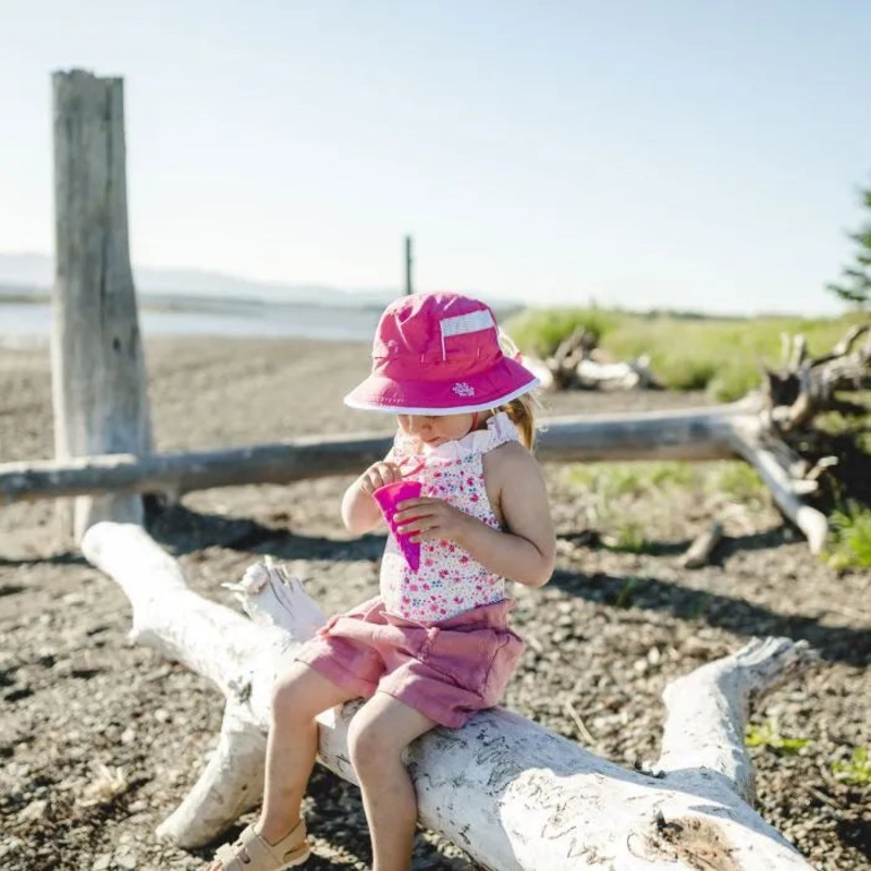 Calikids | UV Vented Beach Hat 0-6m Hot Pink
