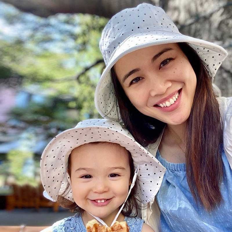 Jan & Jul | Cotton Floppy Hat 0-6m Dots