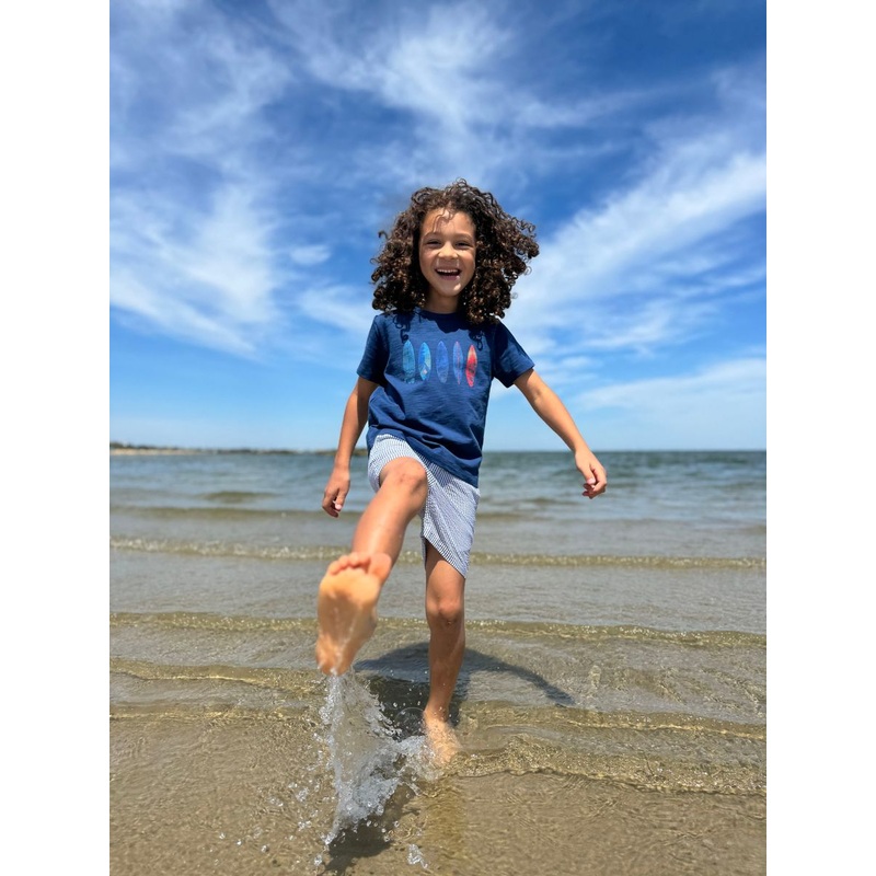 Me & Henry | Surfboards Falmouth Printed Tee 2-3y Surfboards