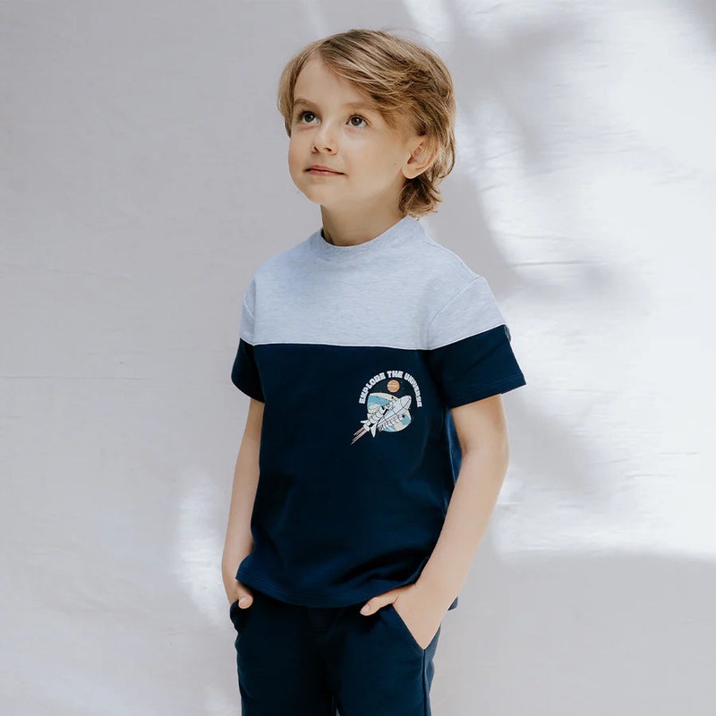 Miles the Label | Colorblock Top 2 Navy