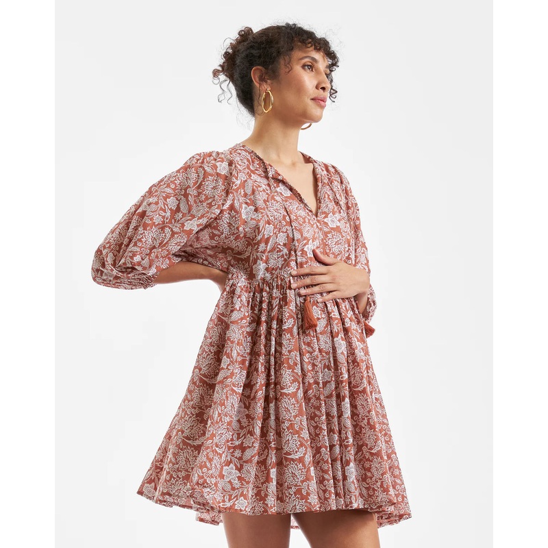Ripe Maternity | Cali Nursing Dress S Amber & White