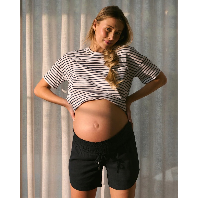 Ripe Maternity | Claudette Nursing Tee S White & Ink