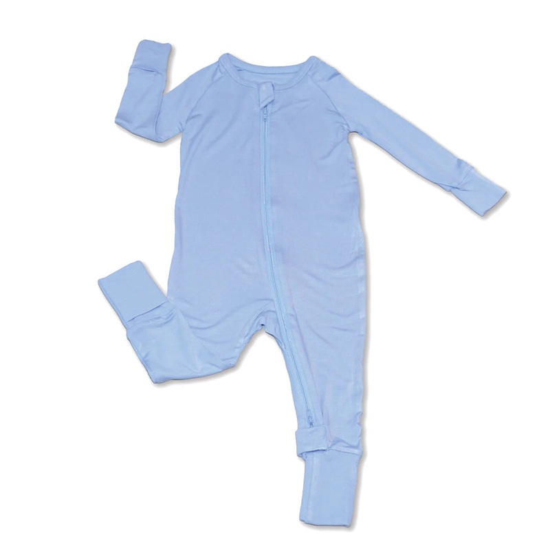 Silkberry Baby | Bamboo Two Way Zipper Romper 0-3m Aqua