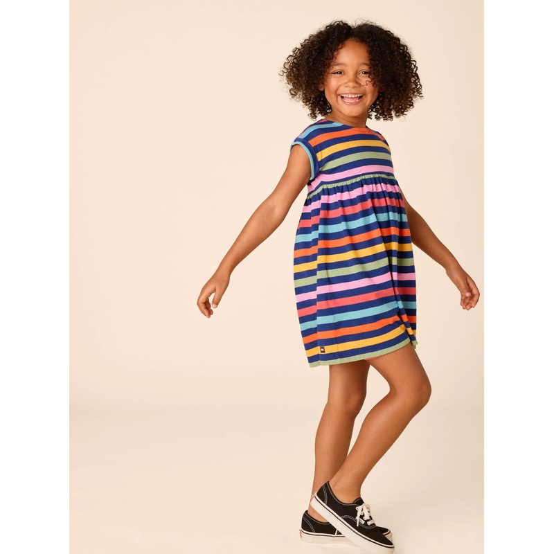 Tea Collection | Short Sleeve Empire Dress 3-6m Nightfall