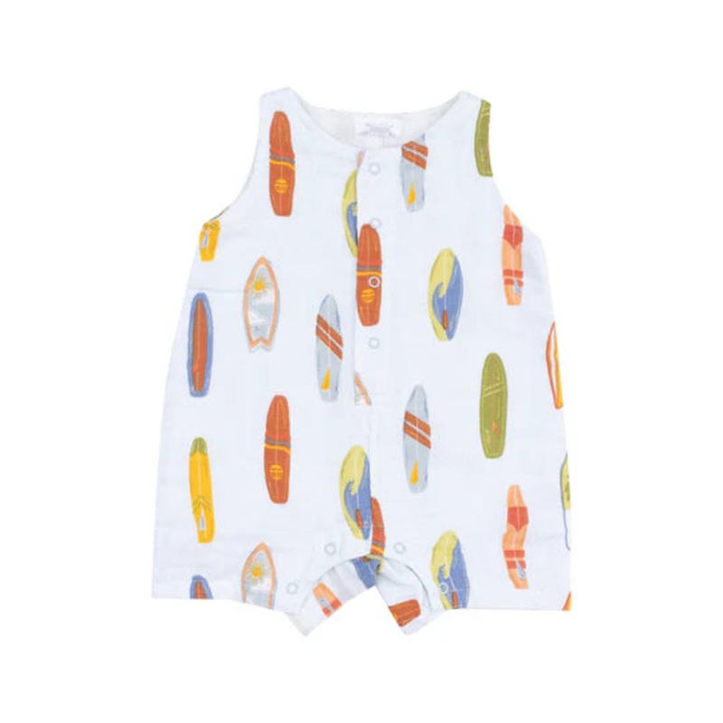 Angel Dear | Sleeveless Shortie Romper 3-6m Vintage Surfboards