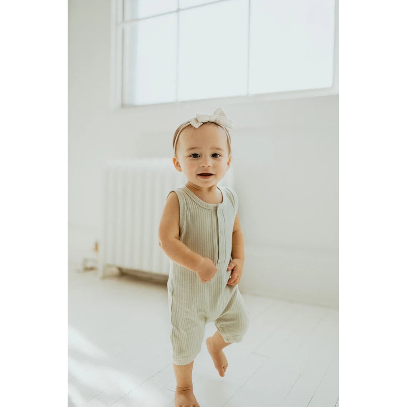 ba.be.O | Ribbed Tank Romper 0-3m Vintage Mauve