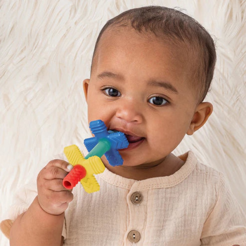 Itzy Ritzy | Teensy Tube Teether Pink Rainbow